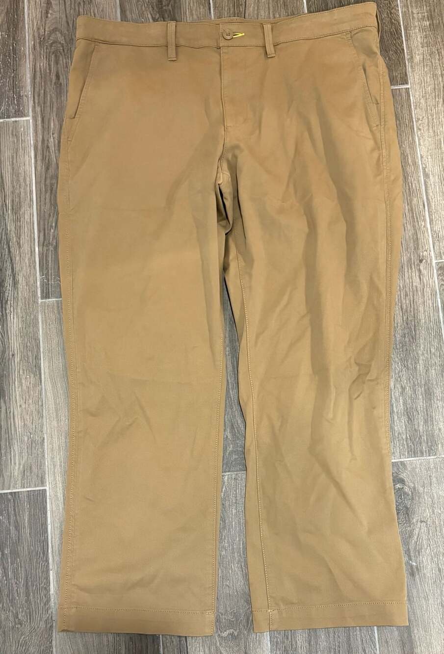 LL Bean Standard Fit Pants 38Wx29L Tan Coolmax Chinos